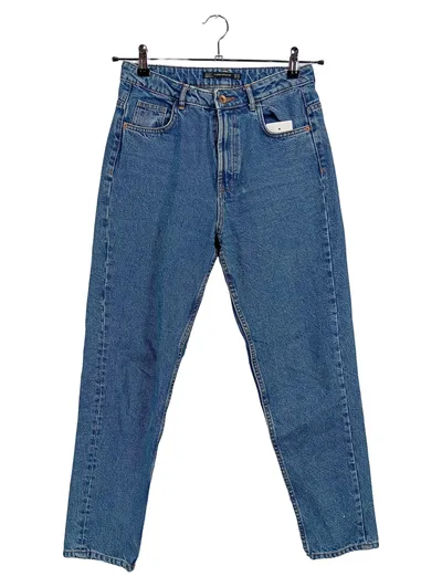 ZARA Trafaluc Damen Jeans Tapered Fit Gr. 36 W28 Blau Denim
