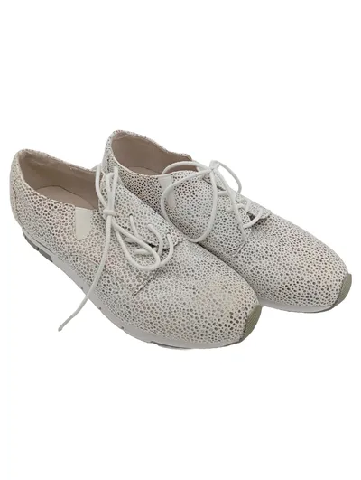Cityline Damen Sneaker low Gr. 37 Weiß Strukturmuster Schnürung Casual