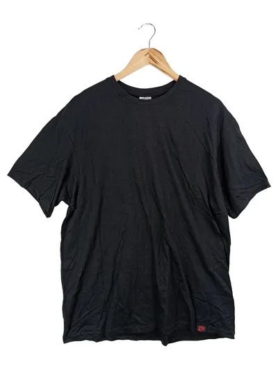 PIERRE CARDIN Herren T-Shirt Schwarz Gr. XXL Basic Casual Baumwolle