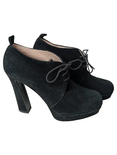 ROBERTO Stiefelette Damen Gr. 40.5 Schwarz Elegant High Heels Plateau 12cm