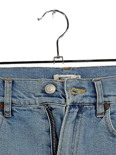 Melville Jeansrock Damen Gr. 38 Blau Minirock Fransen Denim