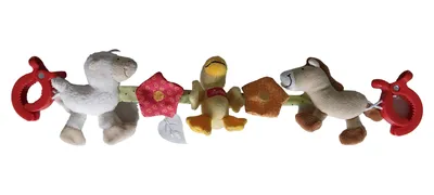 sigikid Kinderwagenkette Schaf Ente Pferd Baby Spielzeug Kunststoff Mehrfarbig
