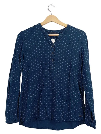 Tommy Hilfiger Damen Langarmshirt Bluse Blau Gepunktet Gr. 36/S