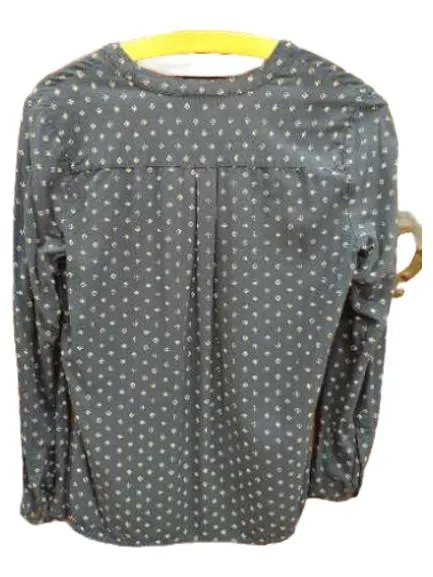 Tommy Hilfiger Damen Langarmshirt Bluse Blau Gepunktet Gr. 36/S 3