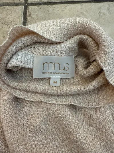 minus Damen Pullunder Rollkragen Beige Gr. 38/M Elegant ärmellos