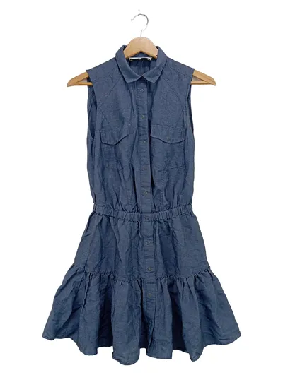 Designers Remix Damen Blusenkleid Baumwolle Blau Gr. 36/S Hemdblusenkleid