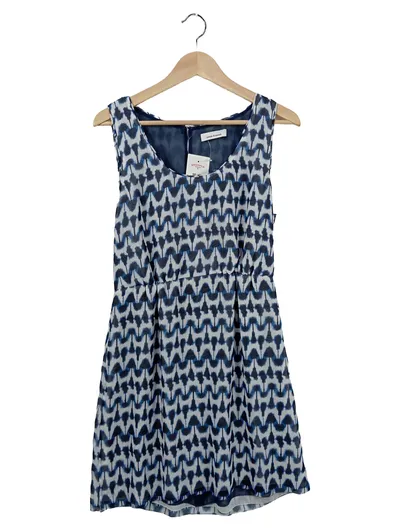 SAMSøE & SAMSøE Damen Freizeitkleid Gr. 38/M Blau Grafisch Ärmellos