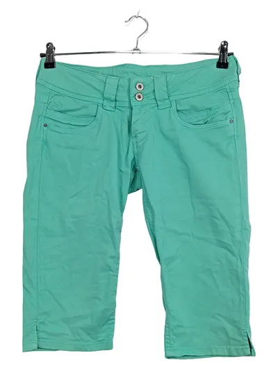 Pepe Jeans Damen Capri Hose Türkis Gr. 38 Stoffhose Sommer