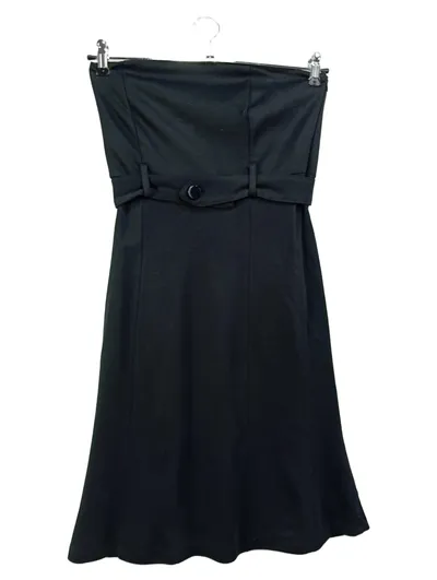 0039 ITALY Damen Etuikleid Gr. 34/XS Schwarz Elegant Klassisch