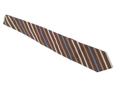 ATWARDSON Herren Krawatte Seide Braun Gestreift Elegant Business