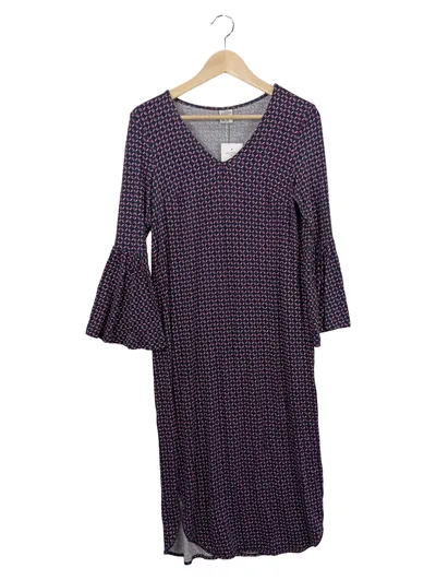 BAUM UND PFERDGARTEN Damen Blusenkleid Gr. 36/S Blau Gemustert Elegant