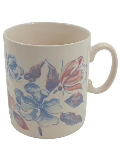 EIT ENGLAND Kaffeetasse Beige Klassisch Blumenmuster Keramik Tasse