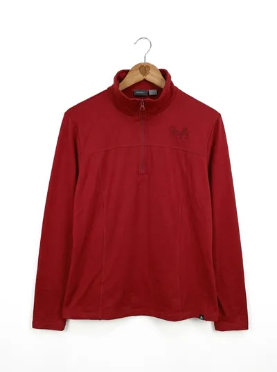 FIREFLY Damen Pullover Rot Gr. 42/L Sportlich Langarm Half-Zip