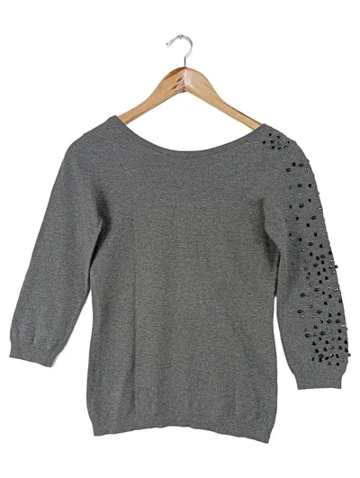 LIU JO Damen Pullover UNI Grau Modisch 3/4-Arm