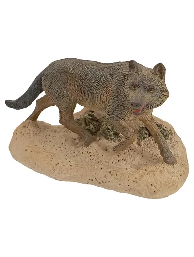 FRANKLIN MINT Dekofigur Wolf Keramik Naturbezogen Mehrfarbig 7 cm
