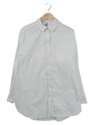 EVER.ME Damen Bluse Langarm Weiß Gr. 38/M Elegant Business Baumwolle