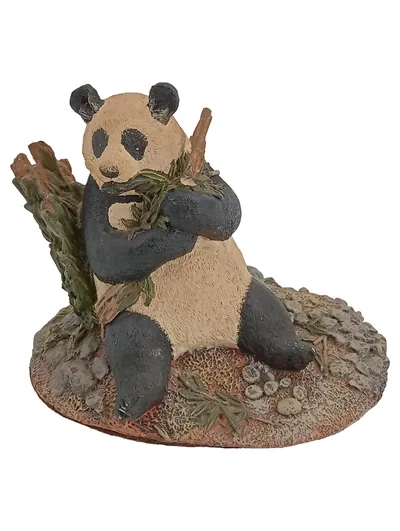 FRANKLIN MINT Dekofigur Panda Bär Mehrfarbig 8 cm Keramik Wildlife
