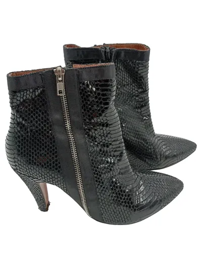 FRIIS & COMPANY Stiefel Damen Ankle Boots Schwarz Schlangenmuster 38