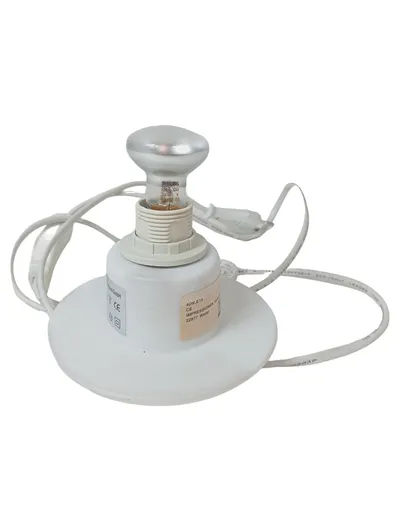 Moderne Weiße Kunststoff Tischleuchte Nachttischlampe Leselampe E14 Fassung
