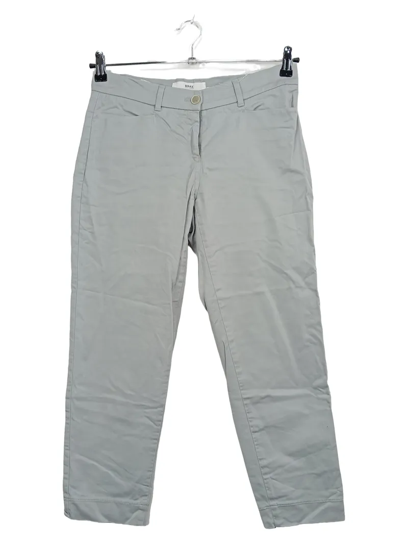BRAX Damen Stoffhose Chino Gr. 36 Grau Baumwolle Casual 1