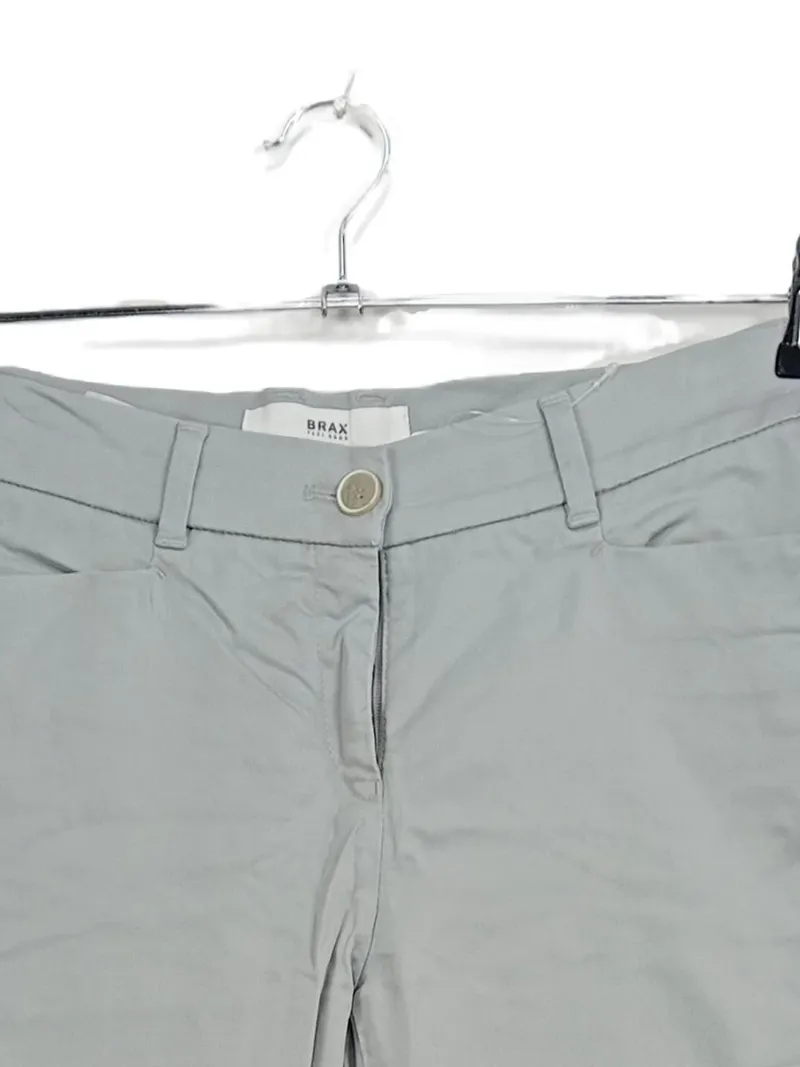 BRAX Damen Stoffhose Chino Gr. 36 Grau Baumwolle Casual 2