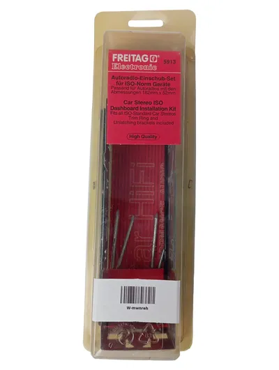 FREITAG 5913 Autoradio Einbaurahmen Set ISO Norm Rot PKW Werkzeug
