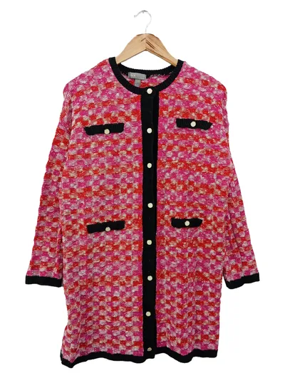 ASOS Damen Strickjacke Mehrfarbig Vintage Elegant Gr. 32/XXS Baumwolle