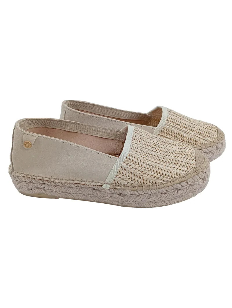 HEY MARLY Damen Ballerinas Gr. 37 Beige Espadrille Casual Slipper Schuhe 1