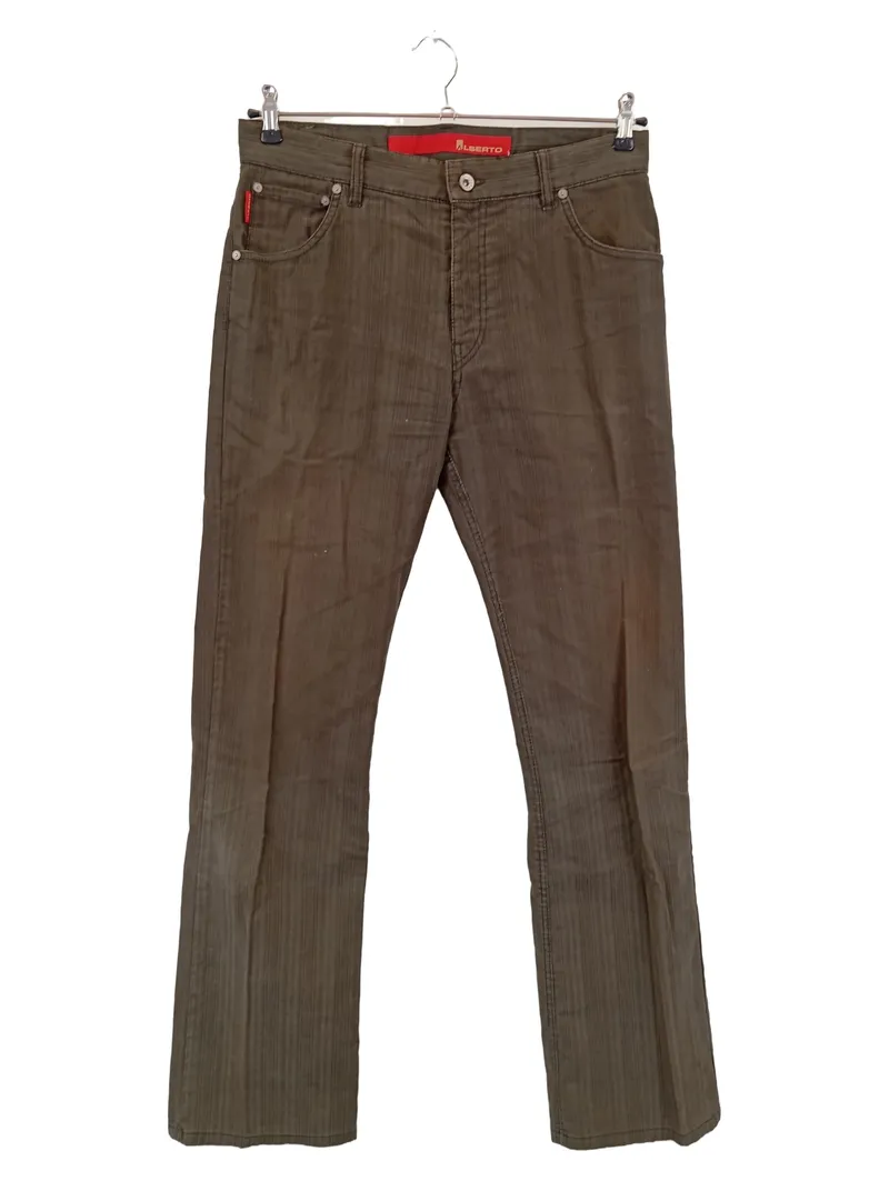 ALBERTO Damen Stoffhose W32/40 (Gr. 94) Braun Casual Baumwolle 1