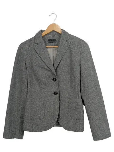 Marc O'Polo Damen Blazer Gr. 36 Grau Meliert Baumwolle Italien