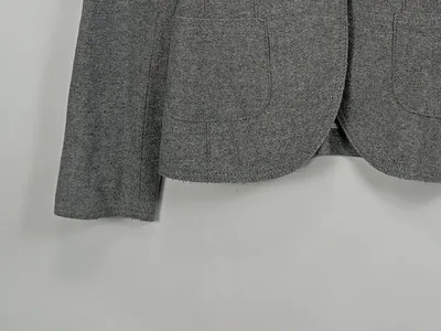 Marc O'Polo Damen Blazer Gr. 36 Grau Meliert Baumwolle Italien