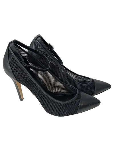 BCBGENERATION Pumps Damen 39.5 Schwarz Elegant Lochmuster Ankle Strap
