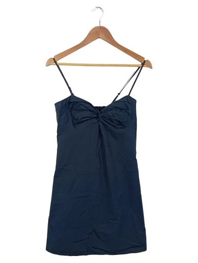 ASPESI Sommerkleid Damen Gr. 42/XL Blau Baumwolle Klassisch Elegant