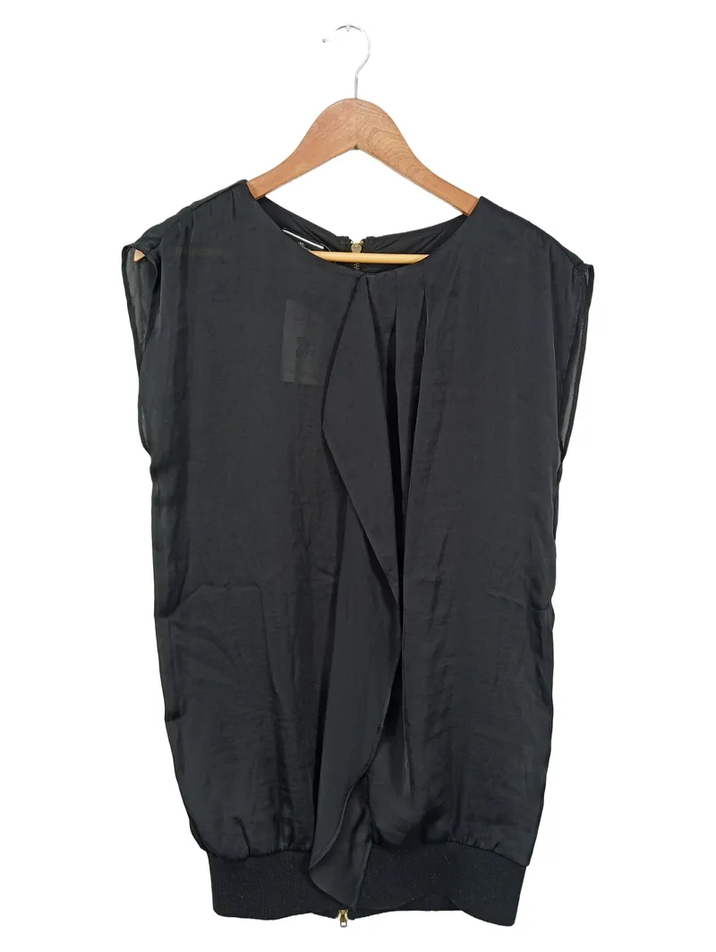 BY MALENE BIRGER Festliches Kleid Ärmellos Raffungen Schwarz Gr. 32 XXS 1