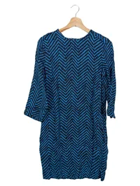 BY MALENE BIRGER Blusenkleid Damen 36/S Blau Grafisch Elegant Viskose 1