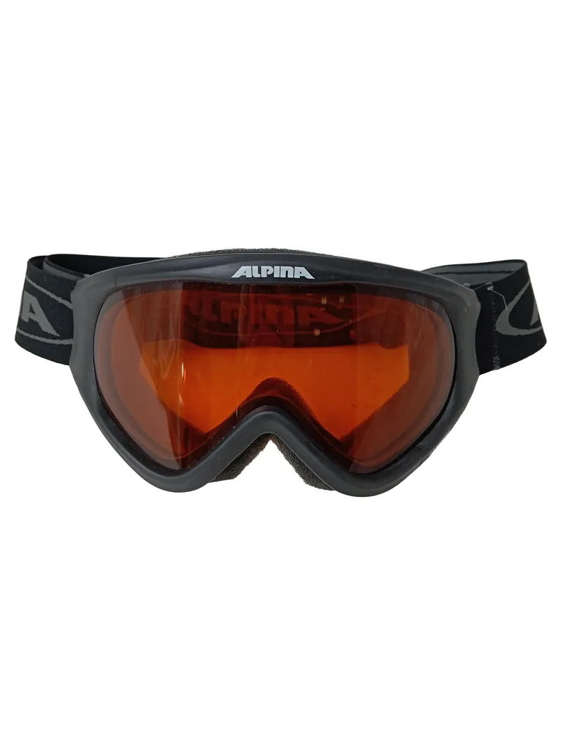 ALPINA Skibrille Schwarz Orange Wintersport Snowboardbrille 1