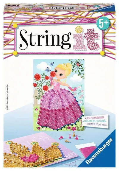 Ravensburger String it Kreativ Bastelset Mädchen Prinzessin Rosa ab 6 Jahre