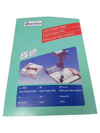 AVERY Zweckform Laser+Kopier-Folien A4 transparent 25 Stück Klarsichthüllen
