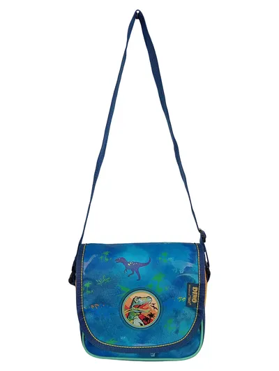 MCNEILL DINO Umhängetasche Kinder Blau Dinosaurier Schultertasche 21x19cm