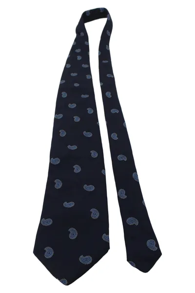 BECON BERLIN Herren Krawatte Blau Paisley Seide Elegant Business 8cm 160cm