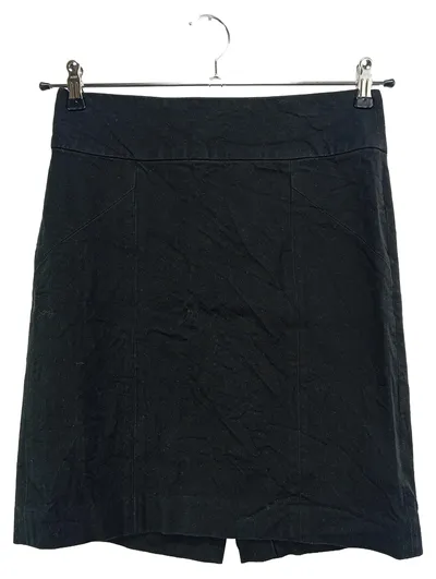 Banana Republic Damen Bleistiftrock Gr. 32/XXS Schwarz Business Baumwolle