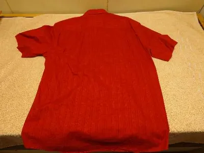 LEONARDO Herren Kurzarmhemd Rot Gr. M Business Casual Hemd Baumwolle