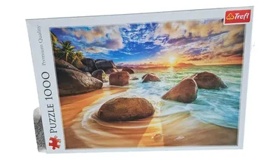 Trefl Puzzle 1000 Teile Strand Sonnenuntergang Felsen Meer Premium Quality
