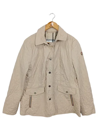 BASLER Damen Steppjacke Gr. 40/M Beige Elegant Klassisch