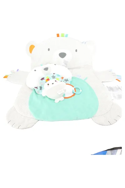 BRIGHT STARTS Activity Center Spieldecke Bär Beige 77cm Baby Kinder
