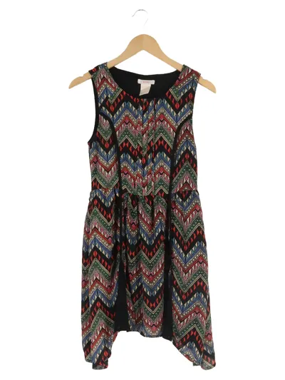 ESLEY Damen Freizeitkleid Gr. 40/M Mehrfarbig Bohemian Grafisches Muster