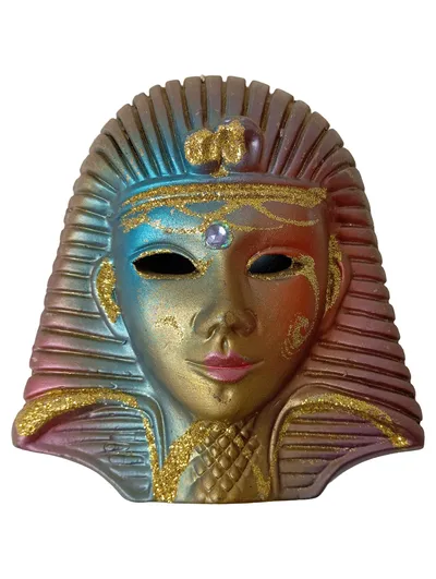 Markenlos Wandmaske Ägyptische Pharao Maske Tutanchamun Stil Mehrfarbig