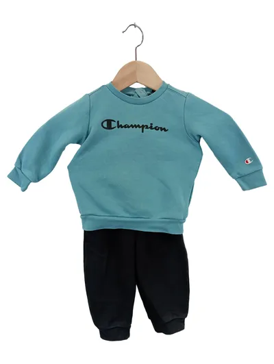 CHAMPION Kinder Trainingsanzug Gr. 74 Blau Sportlich Baumwolle