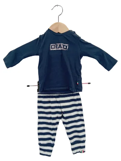 VINGINO Baby Jogginganzug Kinder Gr. 68 Blau Gestreift Komfortabel