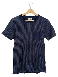 ARMEDANGELS Herren T-Shirt Gr. S Navy Blau Punkte Brusttasche Organic 1